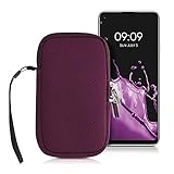 kwmobile Handytasche für Smartphones M - 5,5' - Neopren Handy Hülle Brombeere - Handy Tasche 15,2 x 8,3 cm Innenmaß