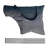 ALEOHALTER Gebläse Laubbeutel, Laubbläse Schultertasche Reißverschluss Boden Dump Bag Multifunktions Outdoor Garten Staubsauger mit 5 Binder für Rechen und Vakuum Laubb