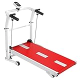 WJFXJQ Laufband faltbar, Mini-Laufband Ultra-ruhig mechanischer Fitness Runing Machine Walking Machine, Hausgymnastik Gewichtsabnahme-Laufb