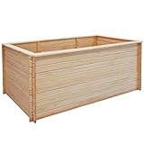 vidaXL Kiefernholz Garten Hochbeet Pflanzkasten Blumenkasten Gemüsebeet Pflanzkübel Blumenkübel Frühbeet Gartenbeet Pflanzbeet 200x100x80cm 19
