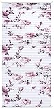 Wohnidee Plissee Glasfalz, Blickdicht, Inklusive 4 Montage-Träger und 2 Bediengriffen, Rose weiß/rosa, 60 x 130