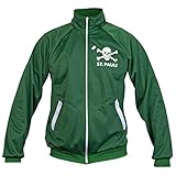St. Pauli Grün Ultras Schädel Kult Knochen Punk Aktivist Jacke Fußball Trainingsoberteil - XL