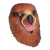 AMONIDA Weißkopfseeadler Handpuppe, Storytelling Interaktive Realistische Spielrequisiten Vogelkopf Handpuppe für Halloween Dek