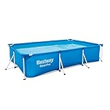 Bestway Steel Pro™ Aufstellpool ohne Pumpe 300 x 201 x 66 cm, blau, eckig