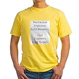 CafePress T-Shirt aus Baumwolle mit mechanischen Ingenieuren und Bürgern. Gr. M, gelb