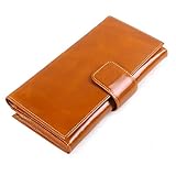 NINAINAI Damen Geldbörse Lange Damen-Kupplungs- Tasche Multi-Card-Business- Geldbörse Hochwertige Leder-Brieftasche Mit Mehreren Kartenfächern (Color : Brown)