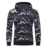 Camouflage Guard Europäische Und Amerikanische Modemarke Casual Plus Samt Hoodie Langarmjacke Baumwollhemd T-Shirt Sport Fußballtrikot,A,XL