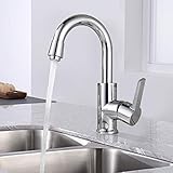 Homelody Wasserhahn Bad/Küche 360° Drehbar Armatur Mischbatterie Küchenarmatur Mischbatterie Spültischarmatur aus Messing für Spülbeck