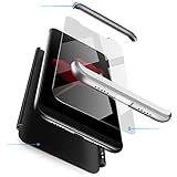 yanzi Hülle Samsung Galaxy S8 Handyhülle Case Schutzhülle Samsung S8 Cover Schwarzes Silber Hülle Samsung Galaxy S8 Protection Hülle Panzerglas Schutzfolie Samsung S8 C