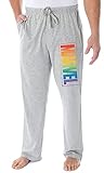 Marvel Herren Schlafanzughose mit Marvel-Logo, Ombré-Stil, Regenbogenfarben, grau, L