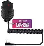 Mirkit-Baofeng 2 PIN Lautsprecher Mikrofon für Baofeng Funkgerät UV-82 / UV-82HP / UV-82l / UV-8D / GT-5TP-Original Lautsprechermikrofon für Dual-Band Funkgerät mit Flexibles und Langlebiges Kab