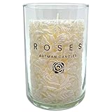 600 g Duftkerze »Roses« im edlen Glas und Verpackung 6 Farben zur Auswahl Reliefkerze Housewarmer Glaskerze Design Geschenk (Creme)