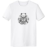 DIYthinker China Chinesische alte Kultur des Qing-Dynastie-Charakter-Linie Zeichnung Rundhals Weiße T-Shirt Frühling und Sommer Tagless Komfort-Baumwollsport-T-Shirts XXX-Large W