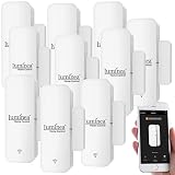 Luminea Home Control Fenstersensor: 10er-Set WLAN-Tür- & Fensteralarm, App, für Alexa & Google Assistant (Einbruchschutz)