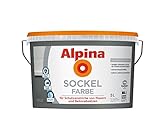Alpina 5 L. Sockelfarbe, Abrieb und Reinigungsfähig, speziell für Sockel und Betonabsätze, Schiefer M