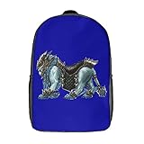 Niedliche, wasserdichte, leichte Kinder-/Studententententasche, Rucksack, bedruckt, niedliches Kirin-Motiv, Schwarzes Design 2, 43