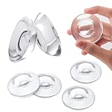 Türstopper Wand selbstklebend, 6 Stück Gummipuffer wiederverwendet werden, Türpuffer Transparent Schutz für Wand und Türklinke, 5CM Türklinkenpuffer Leiser und Stoßdämpfender zum Abdecken von S