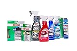 SONAX Premium Reinigungs-Set 7-teilig | Das Starterpaket für eine Komplettreinigung für innen und außen. | Zum Vorteilspreis! | Felgenreiniger, Insektenentferner, Cokpitreiniger, Scheibenreinig