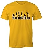 MoonWorks Herren T-Shirt - Walking Dead Zombie Revolution - Comfort Fit gelb XXL