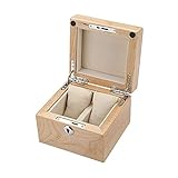 SSHA Schmuckkästen Aufbewahrungsbox, Vintage-Holz-Uhr-Gehäuse-Display- Aufbewahrungsbox mit festem Top- Holds 2 Plus Uhren Schmuck