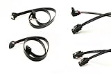 PC24 Shop & Service 2X SATA Kabel 50cm Schwarz | 1x gerade-gerade | 1x gerade-abgewinkelt | kompatibel bis S-ATA/600 | S-ATA | 1,5GBs-6GBs (abwärtskompatibel) | S-ATA Kabel |
