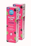 2x PERLWEISS ® Shine On Whitening Zahncreme Acai und Minze Zahnpasta 75