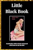 LITTLE BLACK BOOK: Special pages for address & other useful information to rate a date - Retro 1940s Pinup Girl “Miss Flying Saucer” - Fun book to own or g