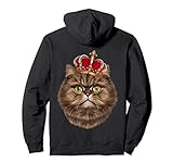 Flaumige persische Katze, die eine Kaiserkrone trägt Pullover H