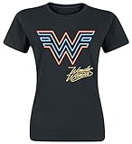 Wonder Woman Neon Logo Frauen T-Shirt schwarz S 100% Baumwolle DC Comics, Fan-Merch, Film, Sup