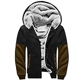 Herren Winter Jacke Pullover Winter Workout Fleece Hoodie Jacken Full Zip Wolle Warme Dicke Mäntel Steppjacke Gefüttert Winterjack