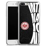 DeinDesign Slim Case extra dünn kompatibel mit Apple iPhone 7 Plus Silikon Handyhülle transparent Hülle Eintracht Frankfurt Bundesliga Offizielles Lizenzproduk