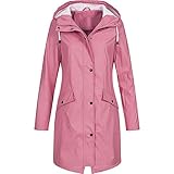 Regenjacke Damen Lang, 100% Wasserdicht, Atmungsaktiv Regenmantel Travel Regen Poncho Regen Zubehör für Damen Herren Regenbekleidung Regencape für Wandern Radfahren Camping R