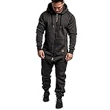 Autumnnn Herren Jumpsuit Overall Sportanzug Trainingsanzug Jogginganzug Herren Overall Jumpsuit Onesie Trainingsanzug Jogginghose Fitness Bekleidung