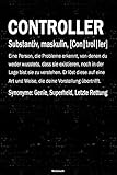 Controller Notizbuch: Controller Journal DIN A5 liniert 120 Seiten Geschenk