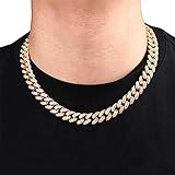 WINBST Hiphop-Inlaid Rhinestones Cuban Chain Rapper Pendants Jewelry Unisex Alloy Diamond Necklace B