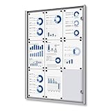 Schaukasten 9x A4 Alu silber Infokasten magnetisch Innen 9xA4 Schauk