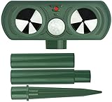QingH yy Solar Animal Repeller Outdoor Motion Detector & Blinklicht, Hund, Katze, Schädlingsabweisungen, Eichhörnchen, Waschbär, Stinktier, Ratte, Rehe, Kaninchen, wasserdicht QNQ0817