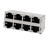 X-DREE DIY RJ45 8P8C-Buchse 8-Port-Leiterplattenmontage Modular Jack Ethernet-Netzwerk-Telefonanschluss(DIY RJ45 8P8C hembra de 8 puertos para montaje en PCB Conector Jack de teléfono de red E