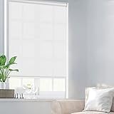 HIDODO Solar-Rollos, Lichtfilterungsschirm für Fenster, klassische Privatsphäre, verdunkelnde Rollos und Jalousien für Schiebetüren, Wohnzimmer, Zuhause, 94 cm B x 182,9 cm H, Weiß