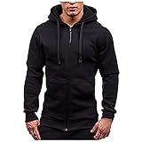 Herren Zip Hoodie Multifunktionelle Fahrradjacke ÄRmeln Radjacke Laufjacke Atmungsaktiv Herbst Neue Einfarbige Herrenjacke Mit Kapuzenfleece-Freizeitmantel lauschig