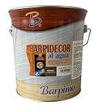 Barpimo Barpidecor Wasserabweisende Holzfarbe für Innen- und Außenbereich, Zaun/Schuppen/Möbel - Teekiefer Farbe 4 L