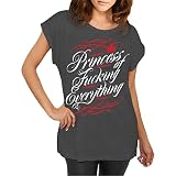 Spaß kostet Longshirt Damen weit geschnitten Princess of Fucking Everything Größe XS - 5XL