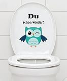 Mabi-IN-Design WC Aufkleber - Du Schon Wieder!- Eule Toilettendeckel A047