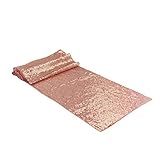 Oblique Unique® Pailletten Tischläufer mit Spiegeleffekt Läufer Tischdeko für Taufe Geburtstag Party Hochzeit Silvester Deko Dekoration Silber Türkis Roségold - Farbe wählbar (Roségold)