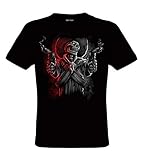 DarkArt-Designs Bandit Luctus - Revolverheld T-Shirt für Herren und Damen - Banditomotiv Shirt Day of Dead Party&Freizeit Lifestyle Regular fit, Größe XL, schw