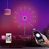 BeFormed RGBIC LED-Streifen-Leuchten, Bluetooth-LED-Lichter, Steuerung Regenbogen-artiger Farbpicking, Musik-Sync-LED-Leuchten für Schlafzimmer, Party, TV,11x 50cm+150