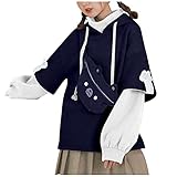 RKaixuni Damen Teenager Frauen Mädchen Kawaii Anime Kordelzug Braunbär Hoodie, Oversize Kapuzenpullover Sweatshirt Langarmshirt Winterjacke Wintermantel, Drippy Hoodies, S-5XL