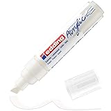 edding 5000 Acrylmarker breit - weiß - 1 Acrylstift wasserfest - breite Keilspitze 5-10 mm - Acryl Farben zum Malen auf Leinwand, Malpapier und Holz - Acrylstifte für S