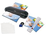Olympia 3129 Laminierfolien 4-in-1 Set A4-Format Laminator A 230 Plus, Eckenrunder, Trimmer, schw