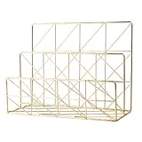 DONDOW Bücherregal Wandregal aus Schmiedeeisen, goldfarbenes Regal, Wohnzimmer, kreatives Zuhause, Wandregal, Geschenk (Farbe: goldfarben, Größe: 25 x 12 x 20 cm) Holzaufbewahrung